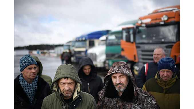 grève des conducteurs des poids-lourds russes